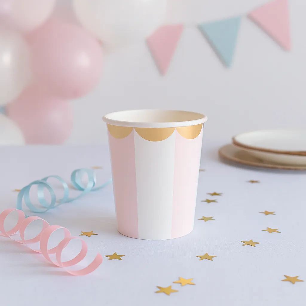 Gobelet à Rayures Rose 1