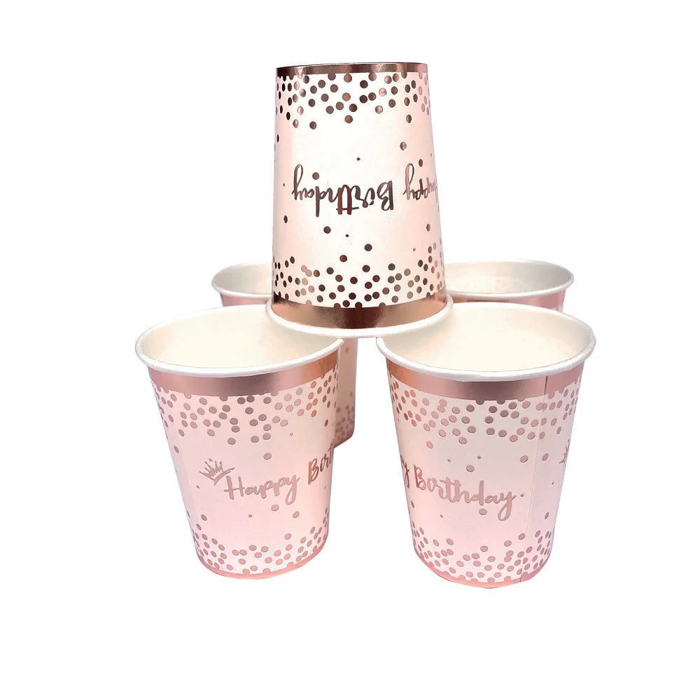 Gobelet Rose Happy Birthday