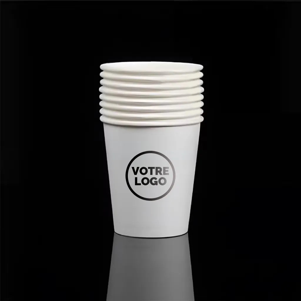 Gobelet en Papier Personnalisé Blanc