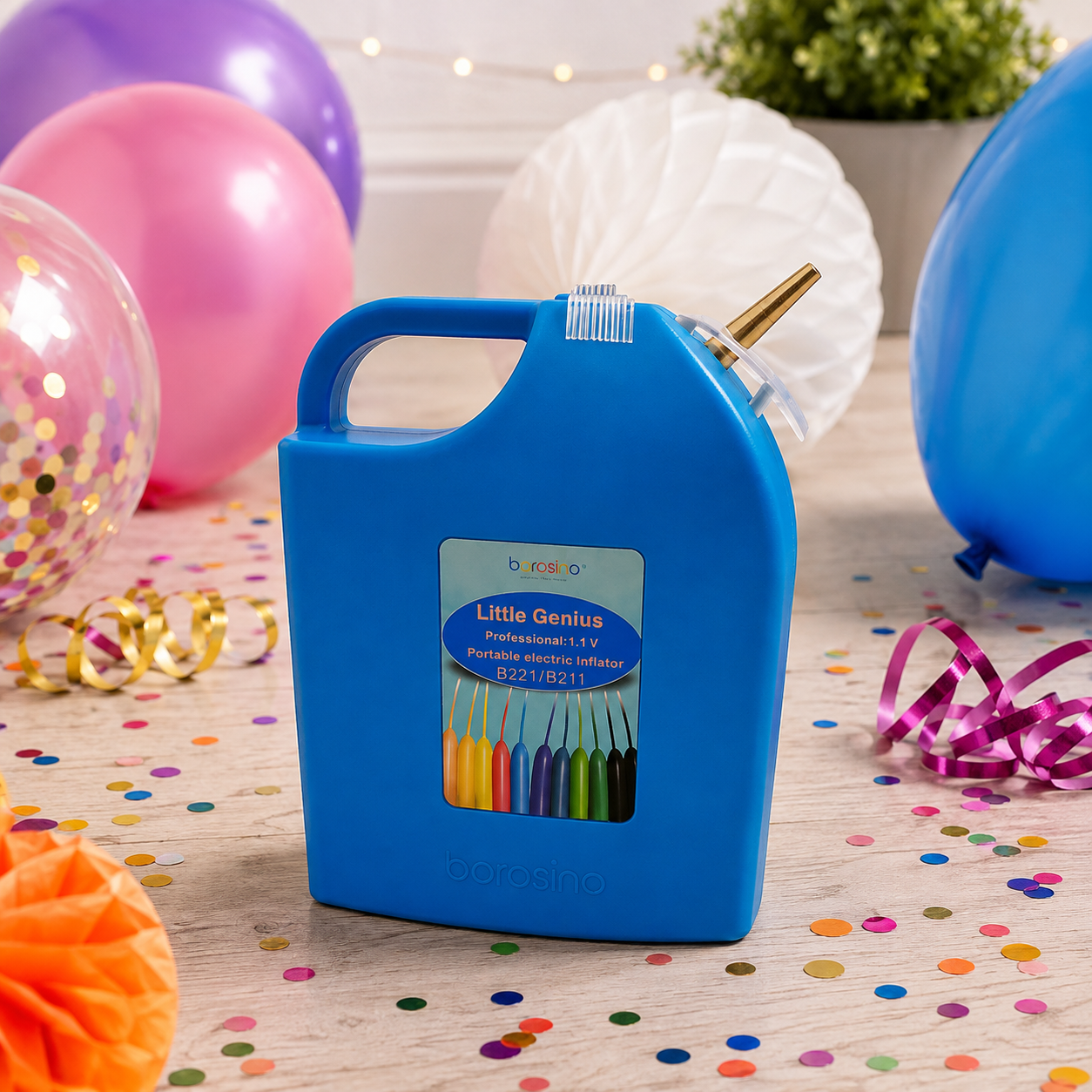 Gonfleur Electrique Ballon Rechargeable Bleu