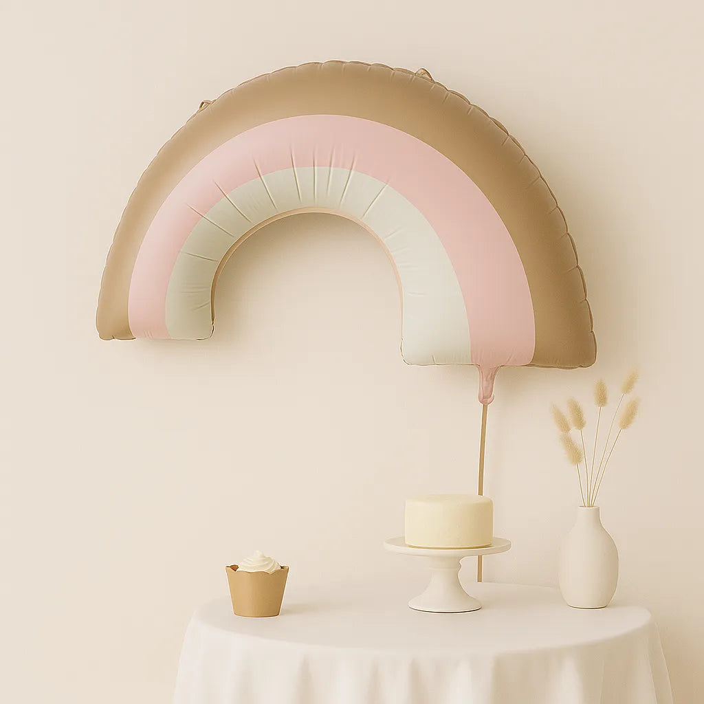 Grand Ballon Anniversaire Forme Arc-en-ciel Fille