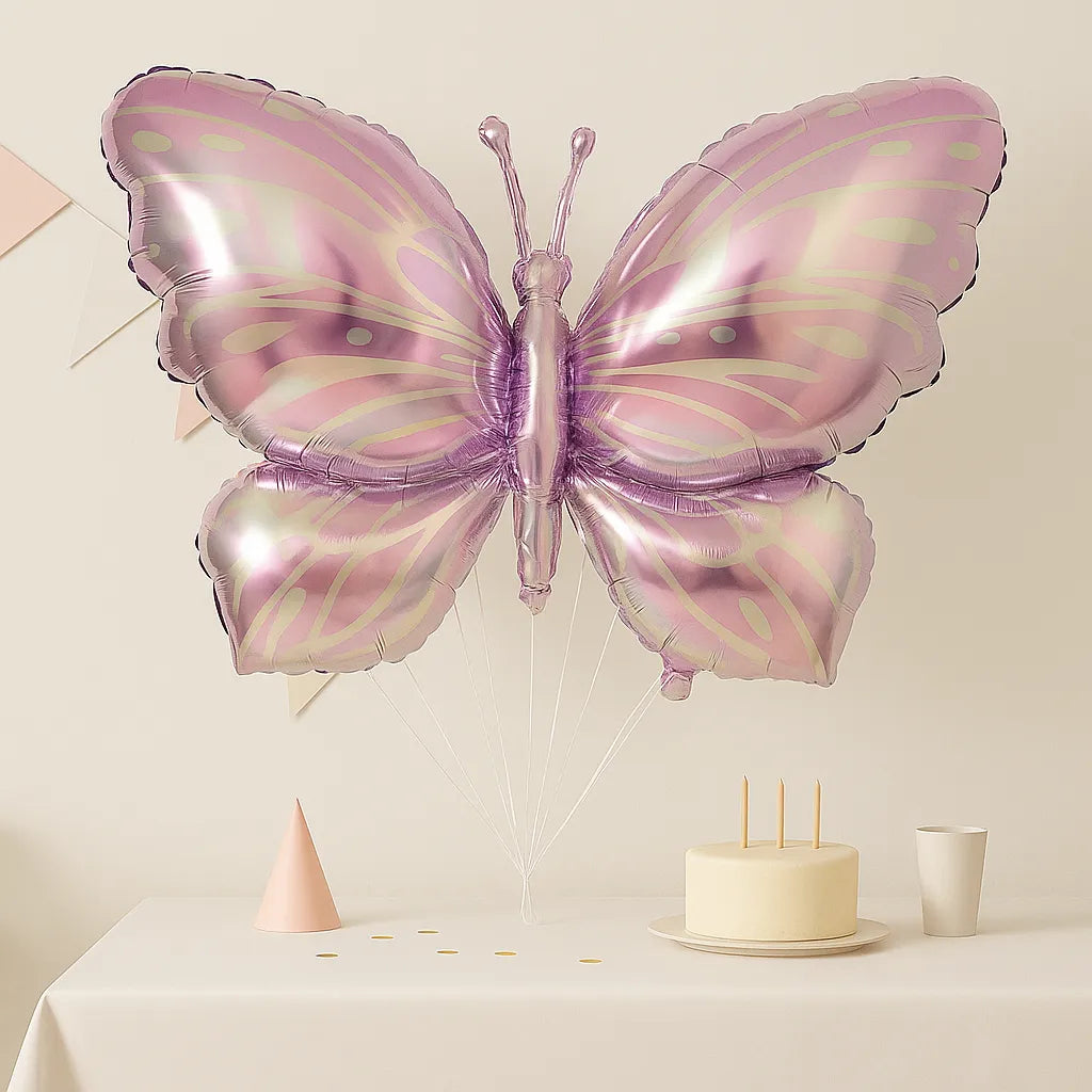 Grand Ballon Papillon Rose