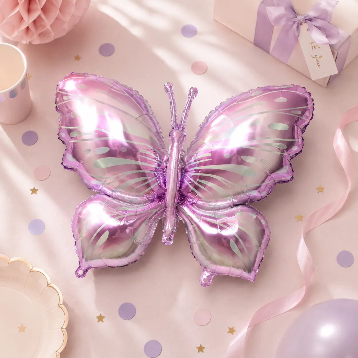 Grand Ballon Papillon Rose Beau
