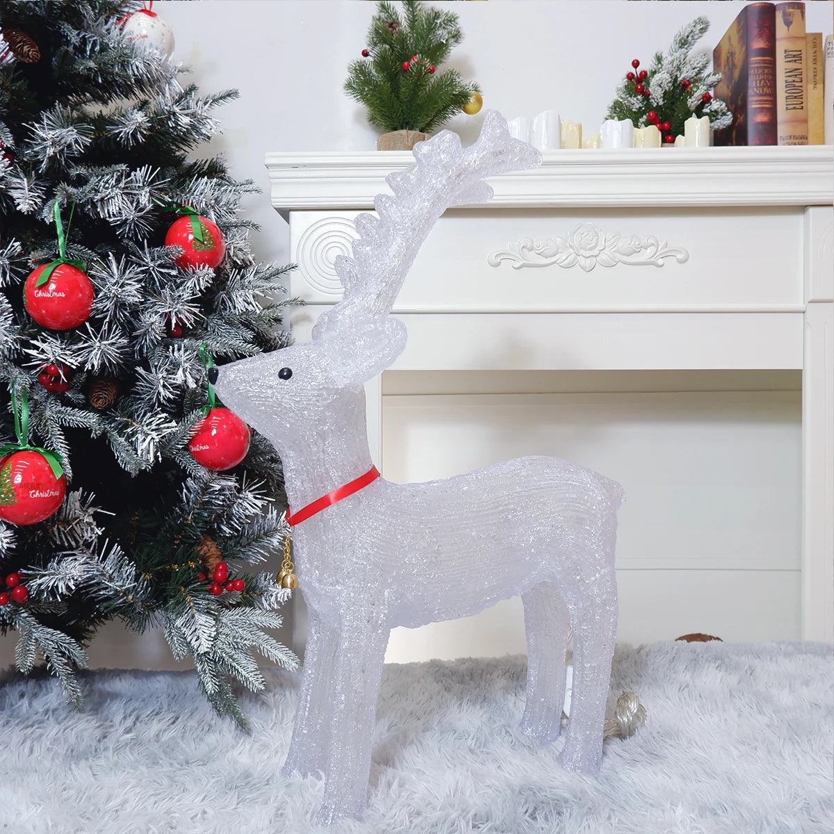 Grand Cerf de Noël Lumineux Design