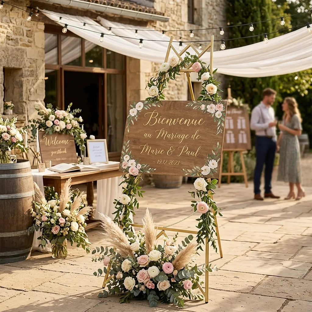 Grand Chevalet Mariage Chic
