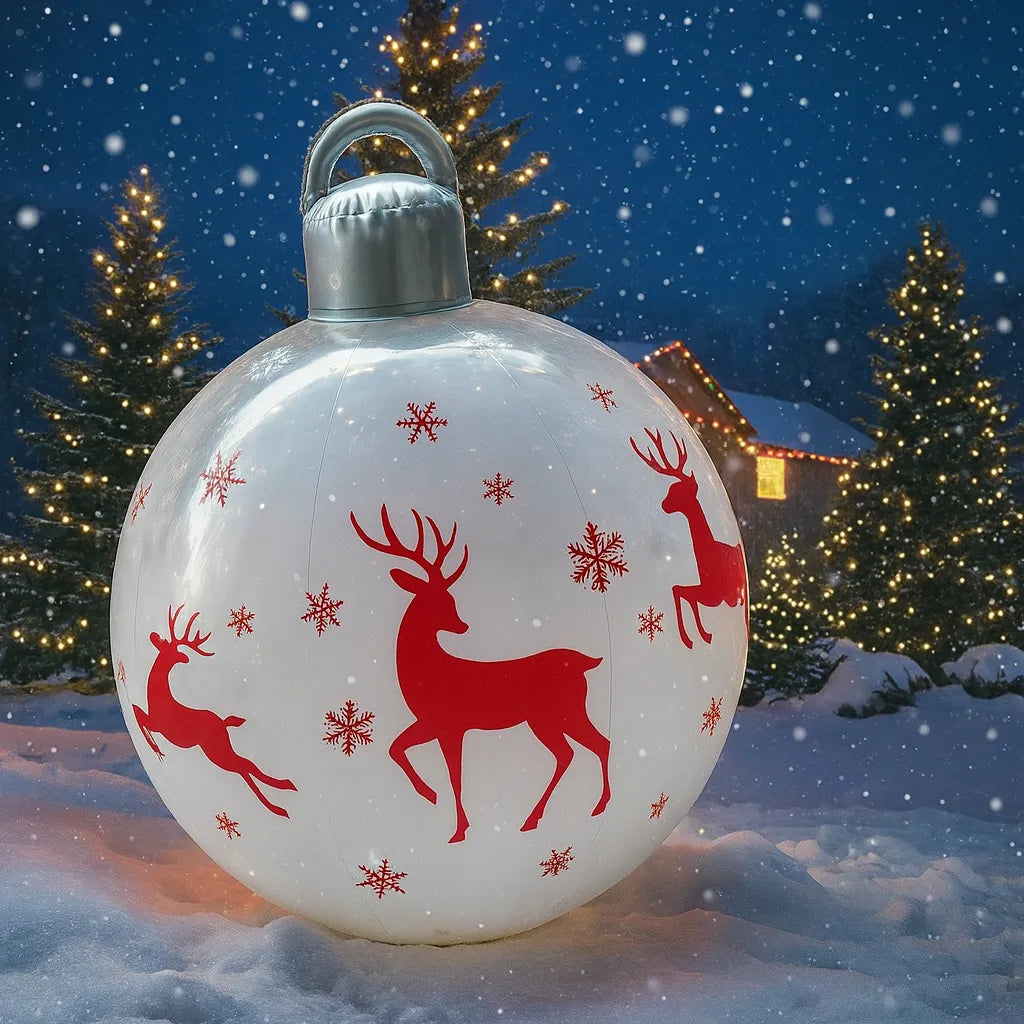 Grande Boule De Noël Blanche Rennes.