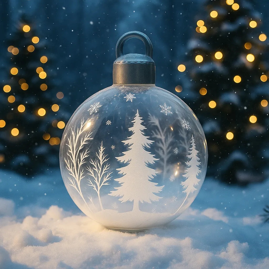 Grande Boule De Noël Décorative Transparente.