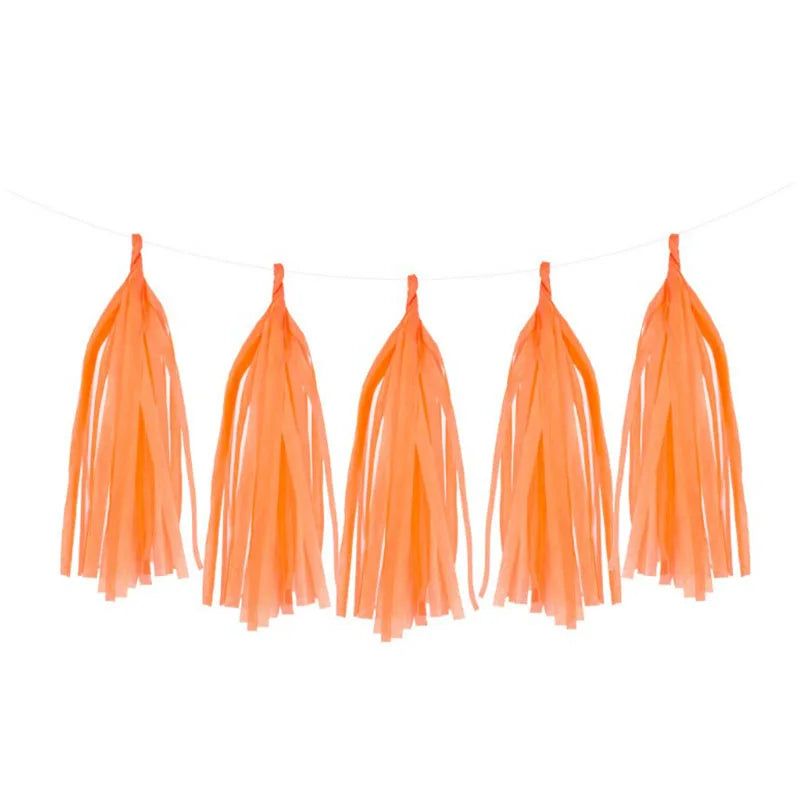 Gros Ballon Orange en Latex Franges