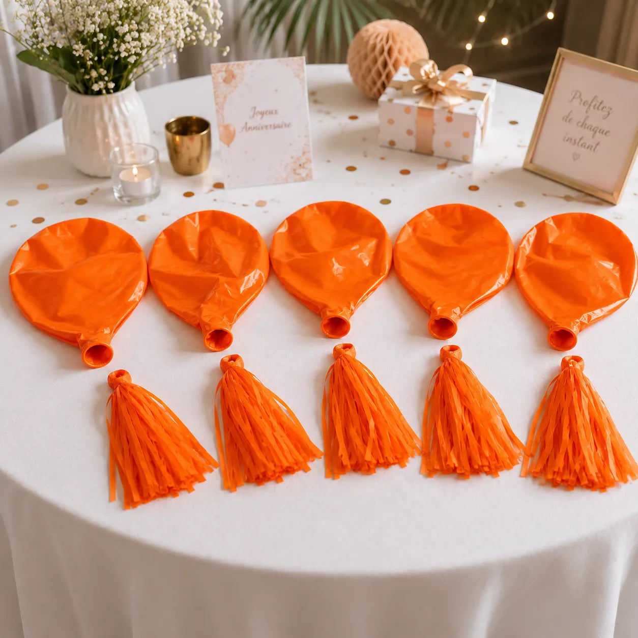 Gros Ballon Orange en Latex Uniqes