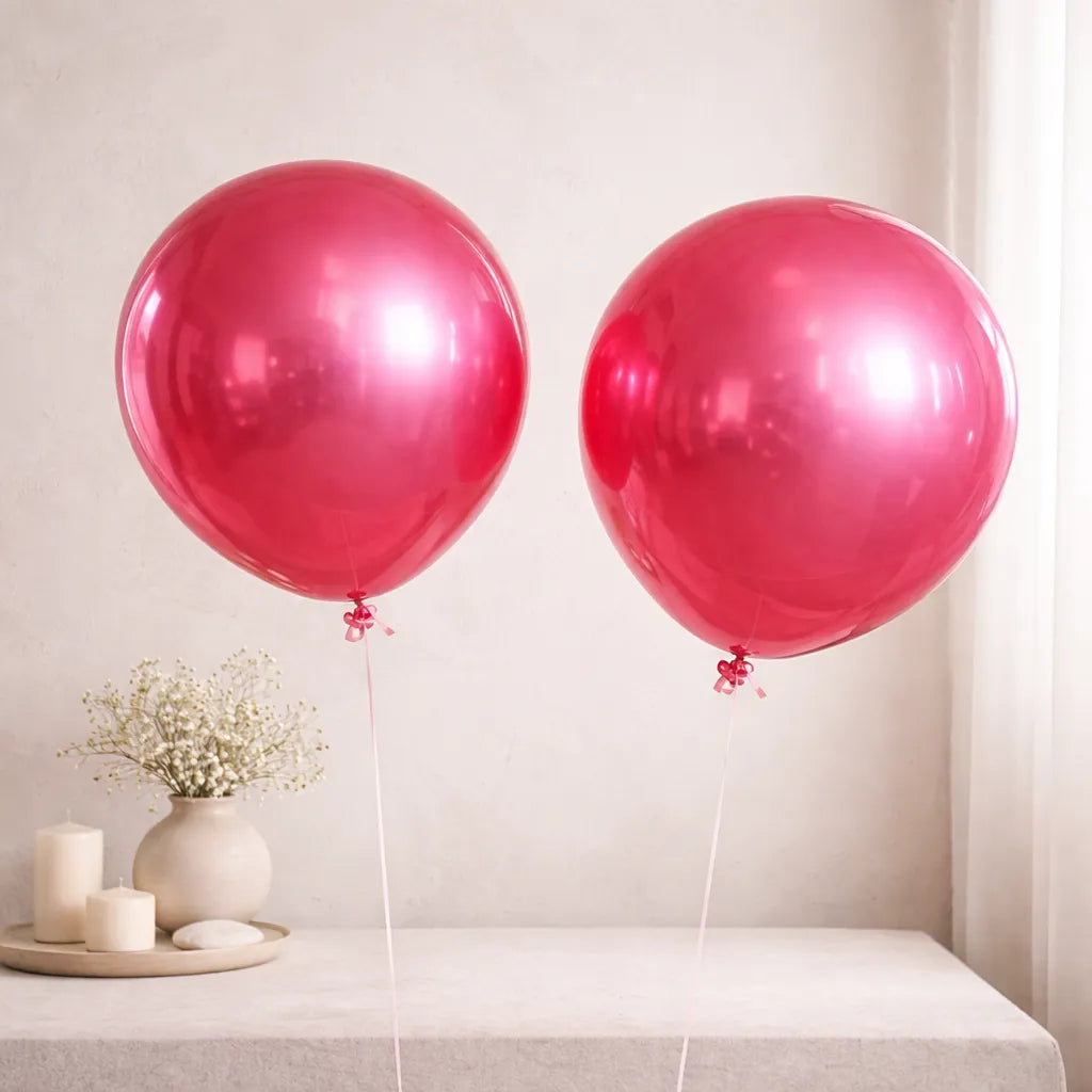 Gros Ballon Rouge Métallisé