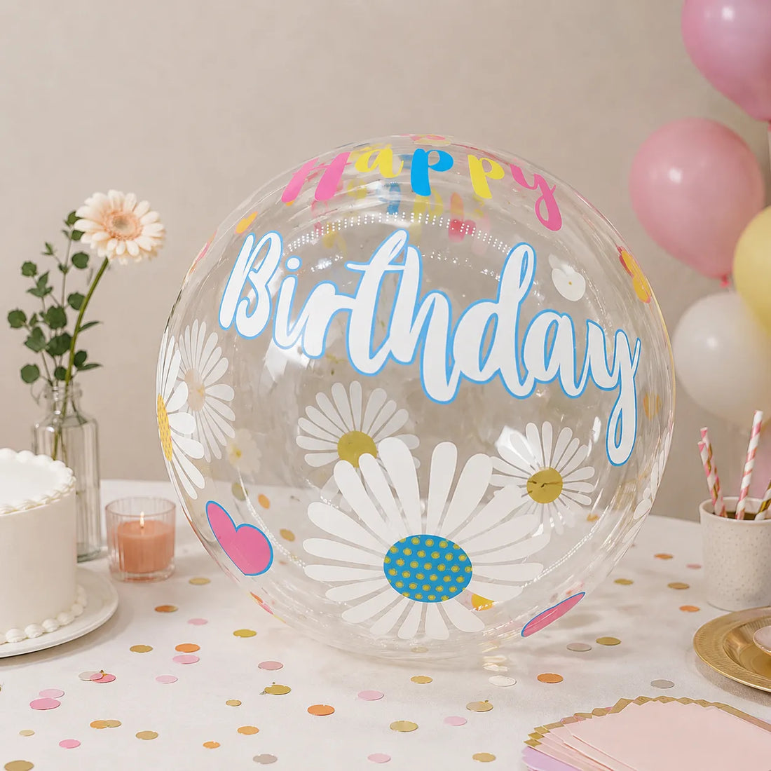 Gros Ballon Transparent Déco Anniversaire Beau