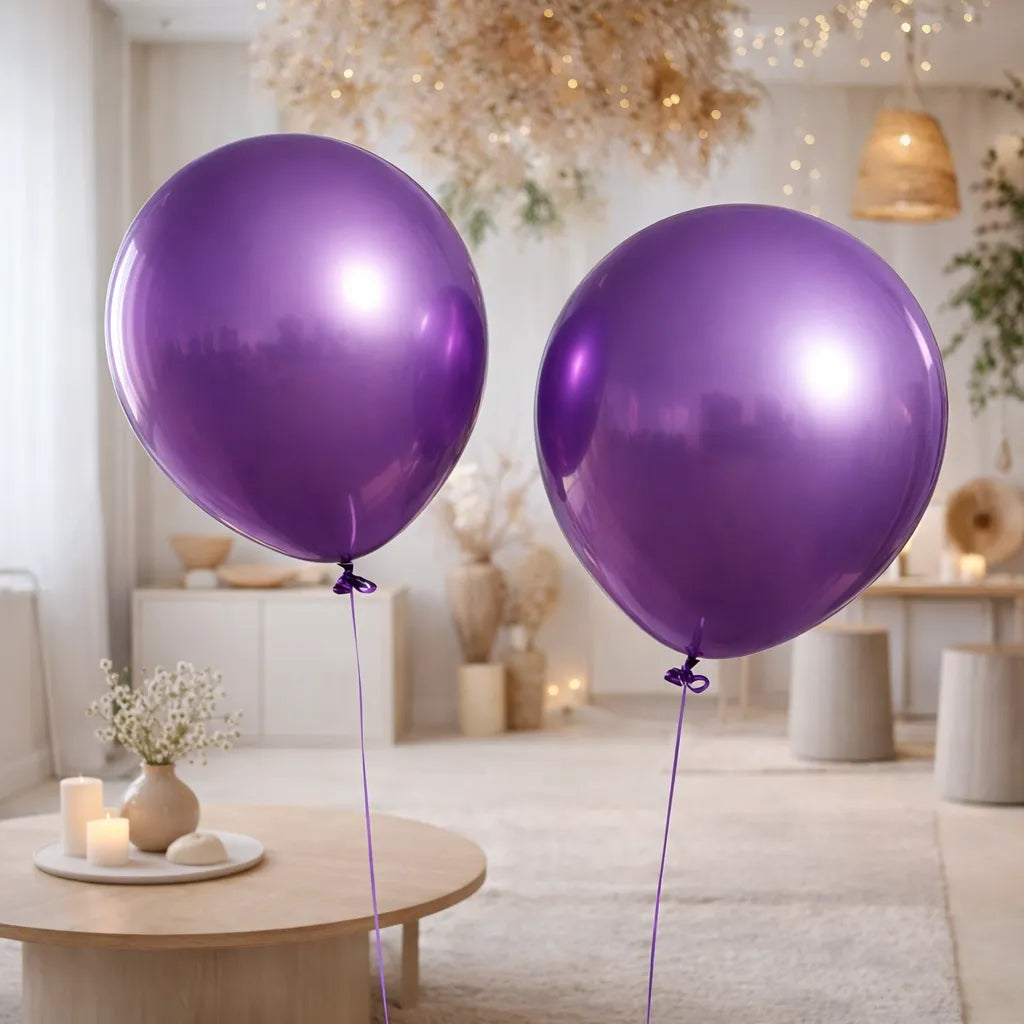 Gros Ballon Violet Métallisé