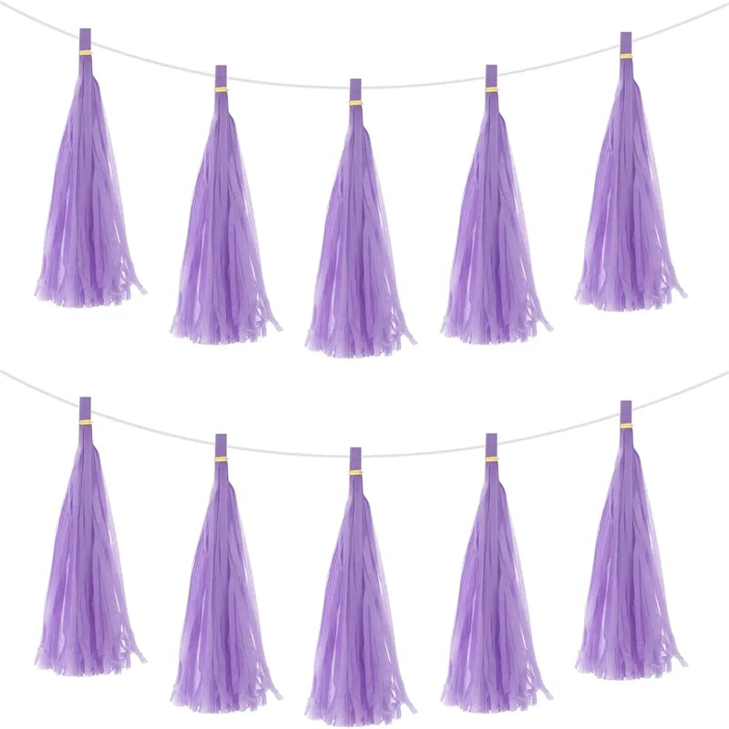 Gros Ballon Violet Pastel  Franges