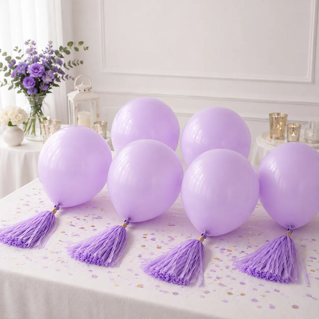Gros Ballon Violet Pastel Pratique