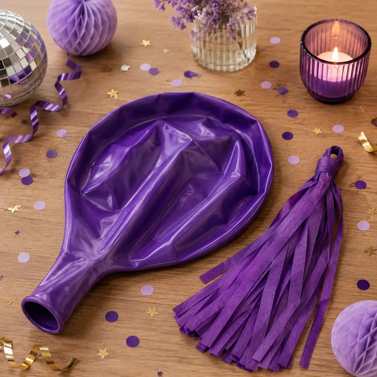 Gros Ballon Violet en Latex Beau
