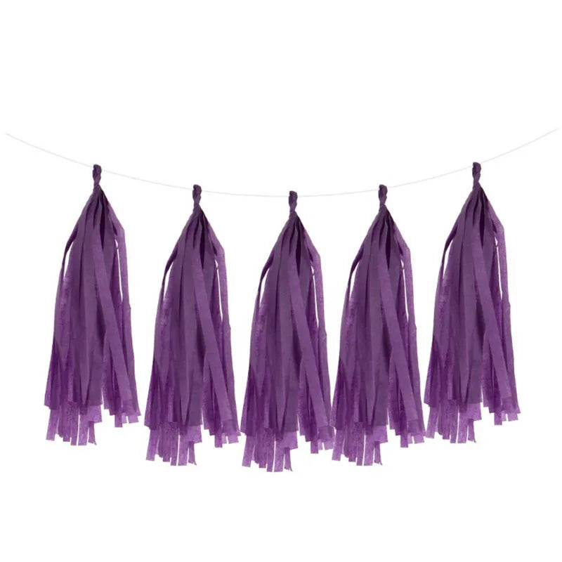 Gros Ballon Violet en Latex Franges