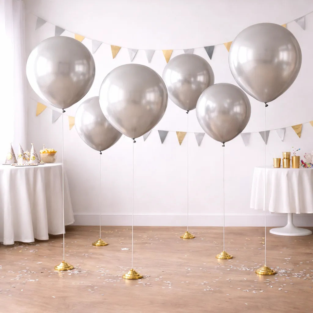 Gros Ballon de Fête Argenté