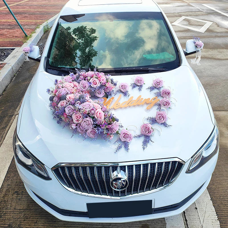 Gros Bouquet de Roses Pour Capot Voiture sublime