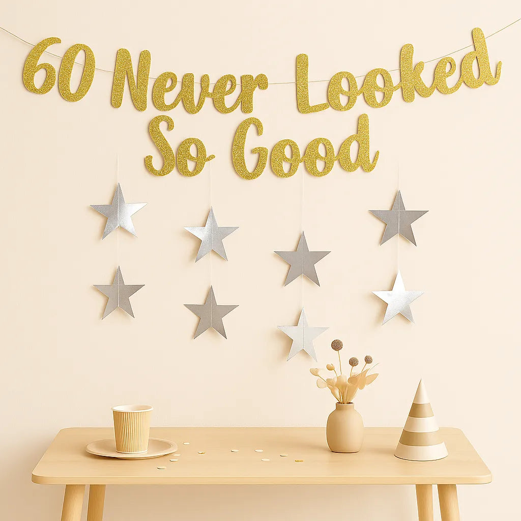 Guirlande 60e Anniversaire Dorée