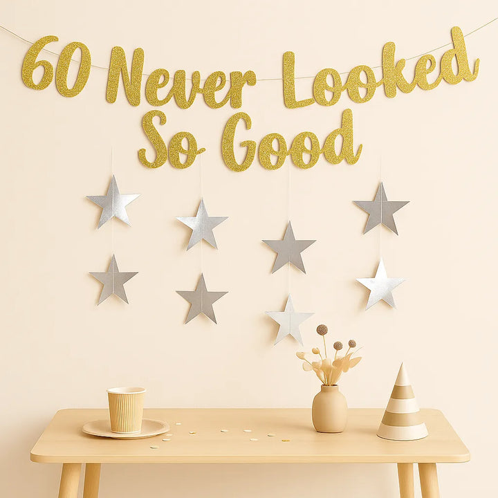 Guirlande 60e Anniversaire Dorée