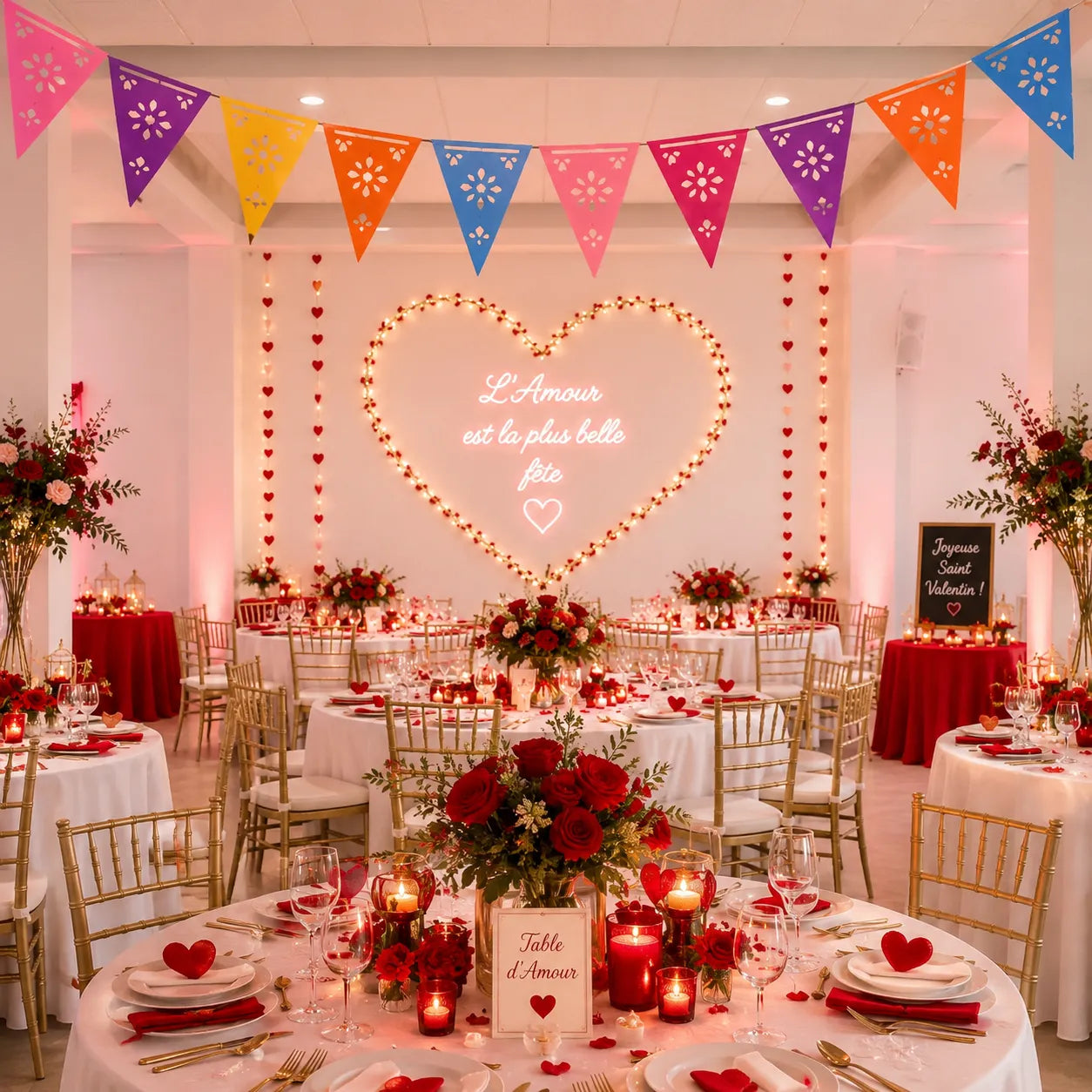 Guirlande Ajourée Motif Cœur romantique