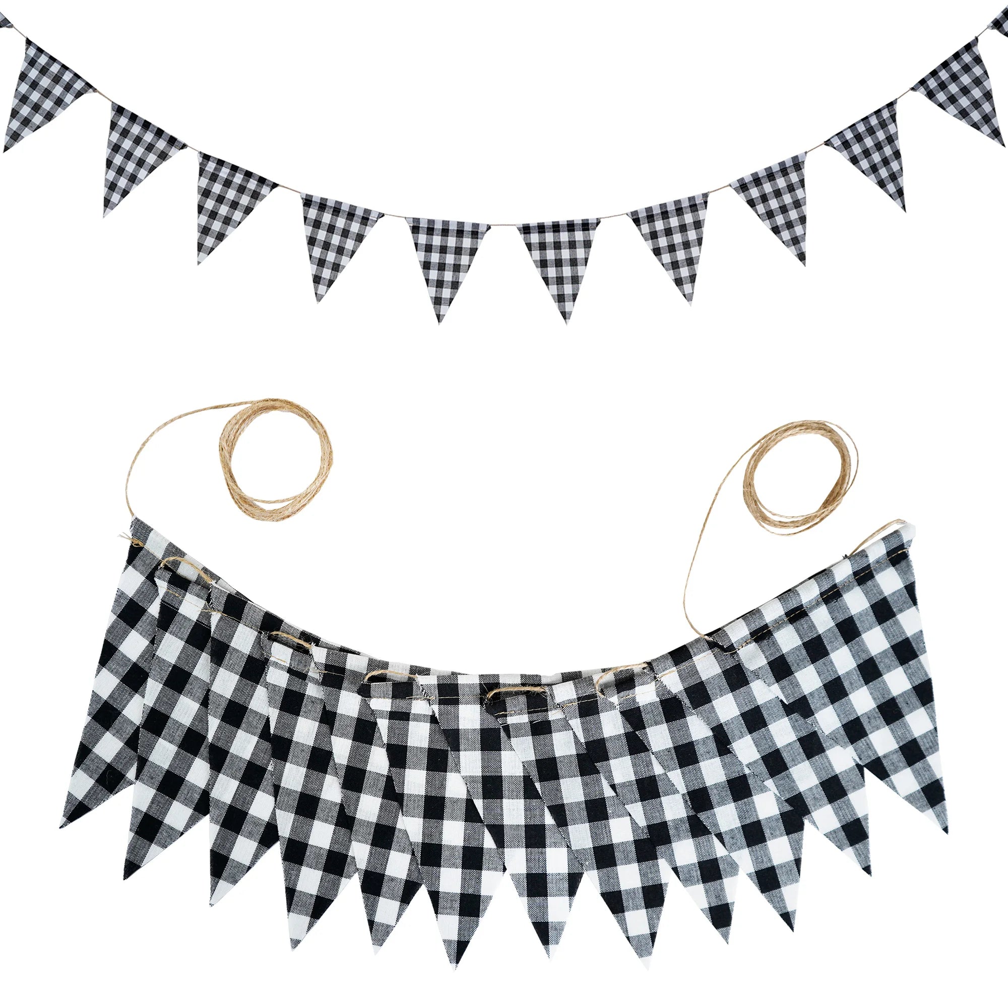 Guirlande Anniversaire Carreaux Noirs Unique
