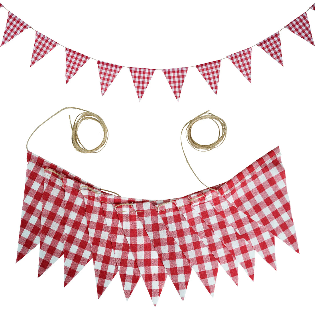 Guirlande Anniversaire Carreaux Rouges Unique