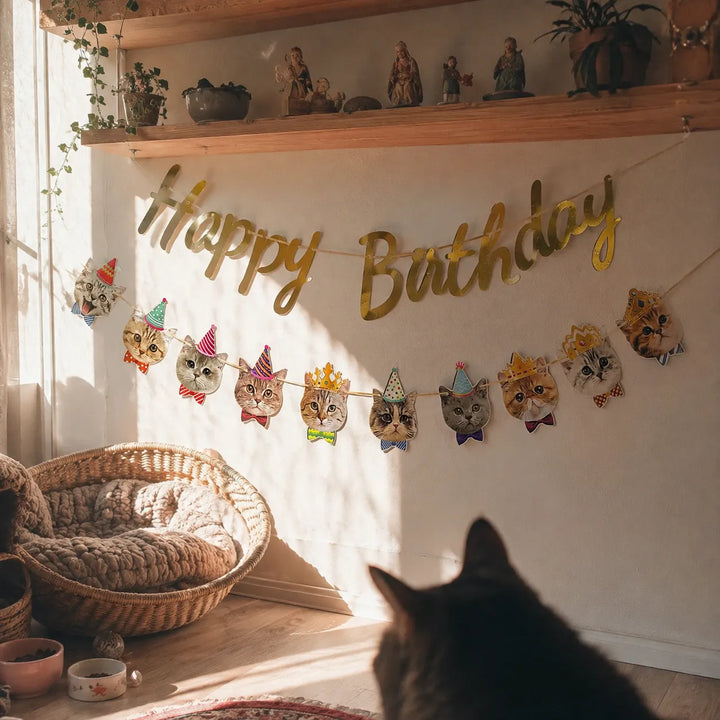 Guirlande Anniversaire Chat