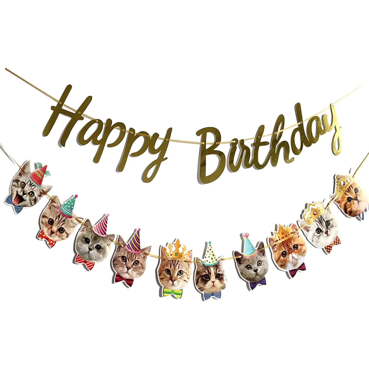 Guirlande Anniversaire Chat Réaliste