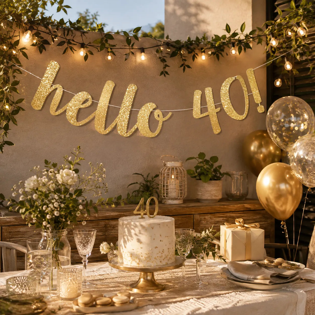 Guirlande Anniversaire Hello 40 élégant