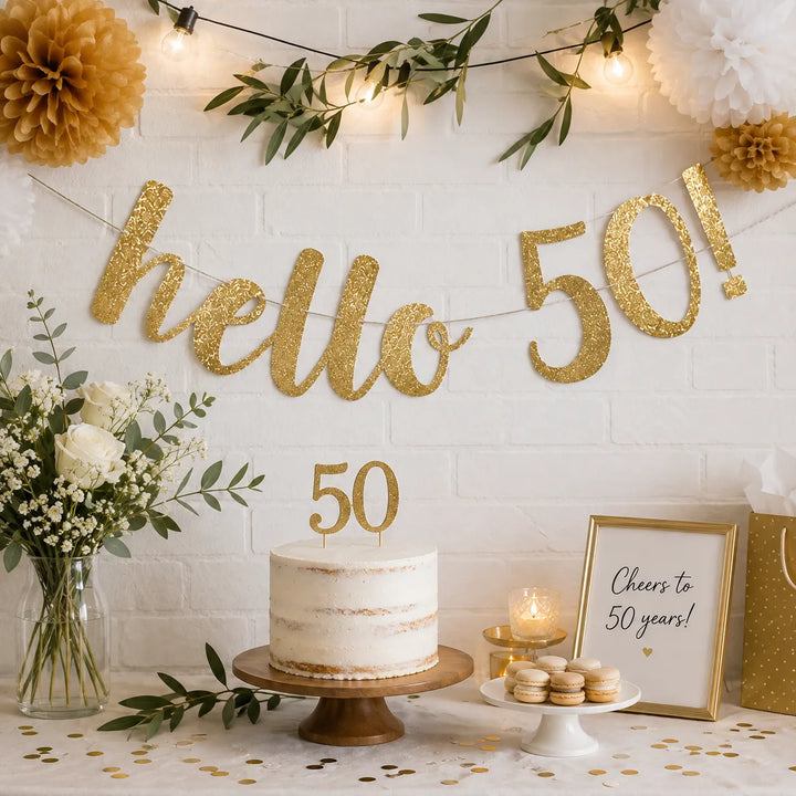 Guirlande Anniversaire Hello 50 festif