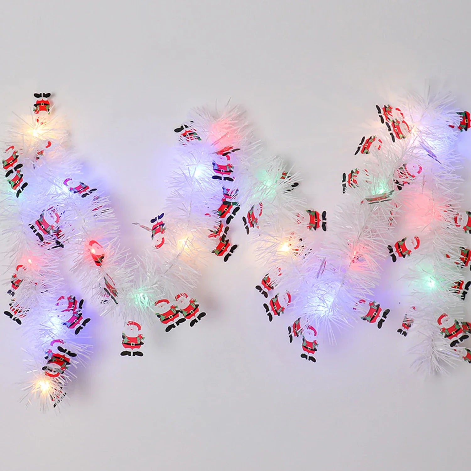 Guirlande Blanche Père Noël à LED Design