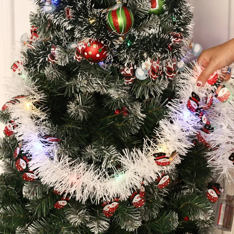 Guirlande Blanche Père Noël à Lumière Design