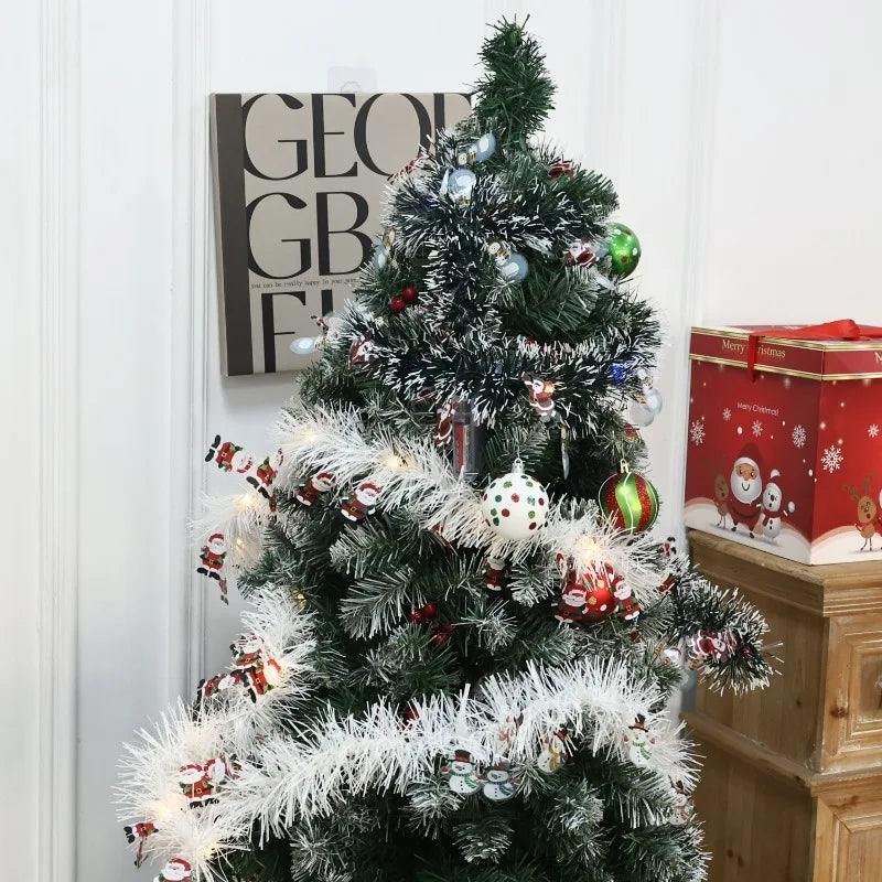 Guirlande Blanche Père Noël à Lumière Stylé
