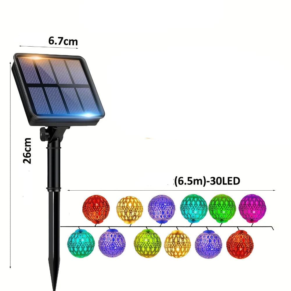 Guirlande Boules Ajourées Solaire tendance