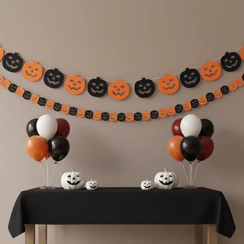 Guirlande Citrouille Halloween en Papier