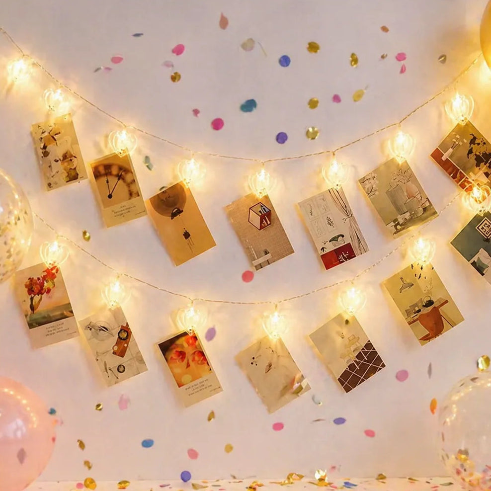 Guirlande à Clips Cœur Lumineux 