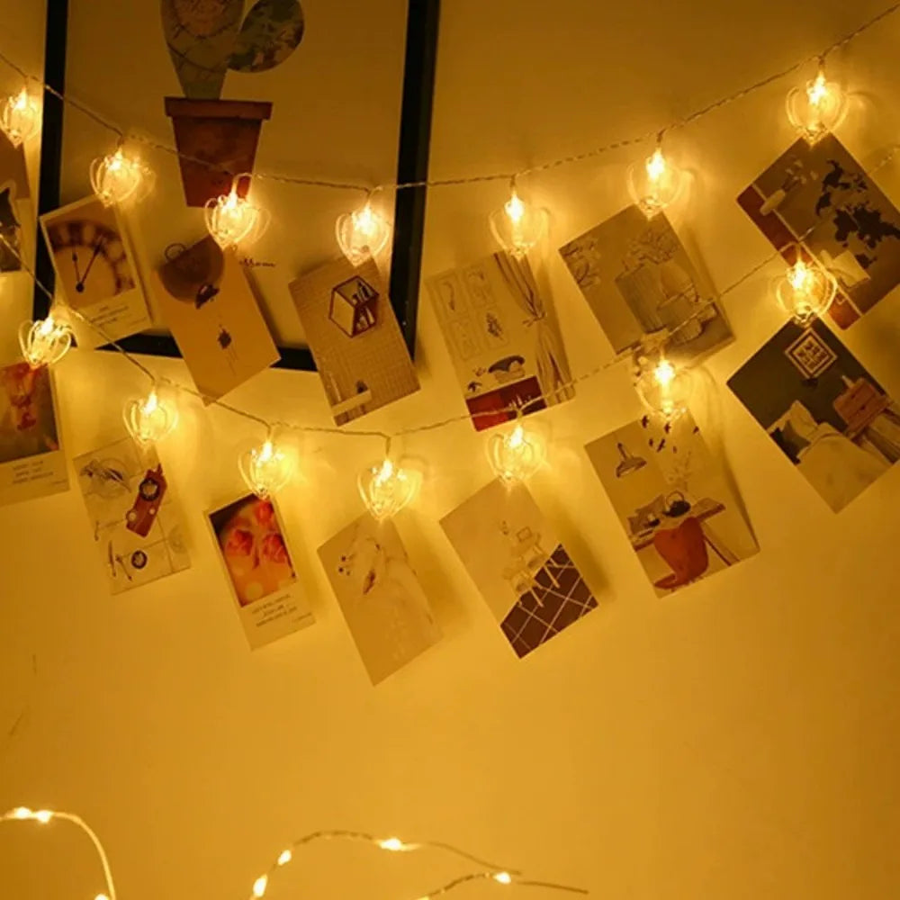 Guirlande à Clips Cœur Lumineux Elégant
