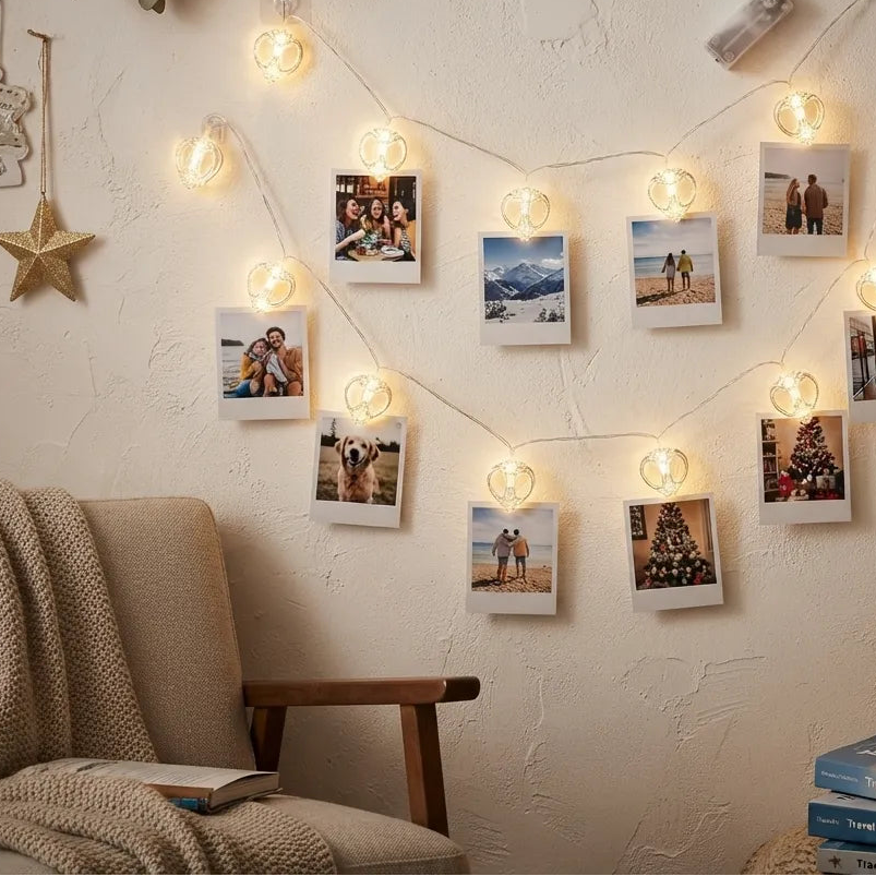 Guirlande à Clips Cœur Lumineux Minimaliste
