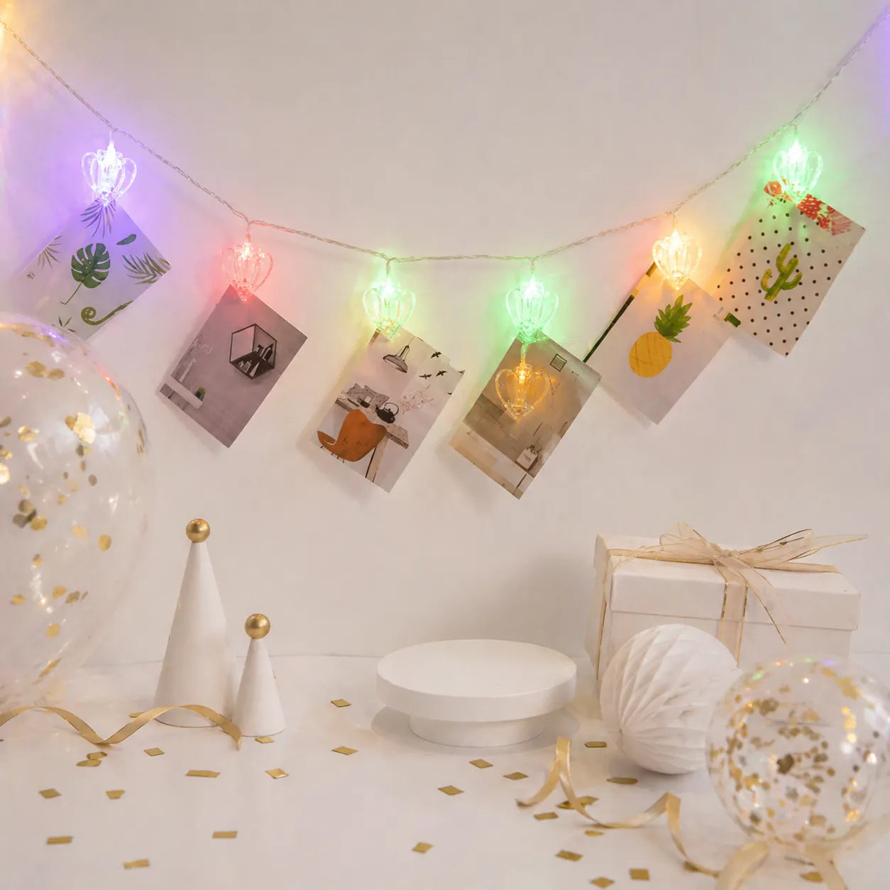 Guirlande à Clips Cœur Lumineux Multicolore