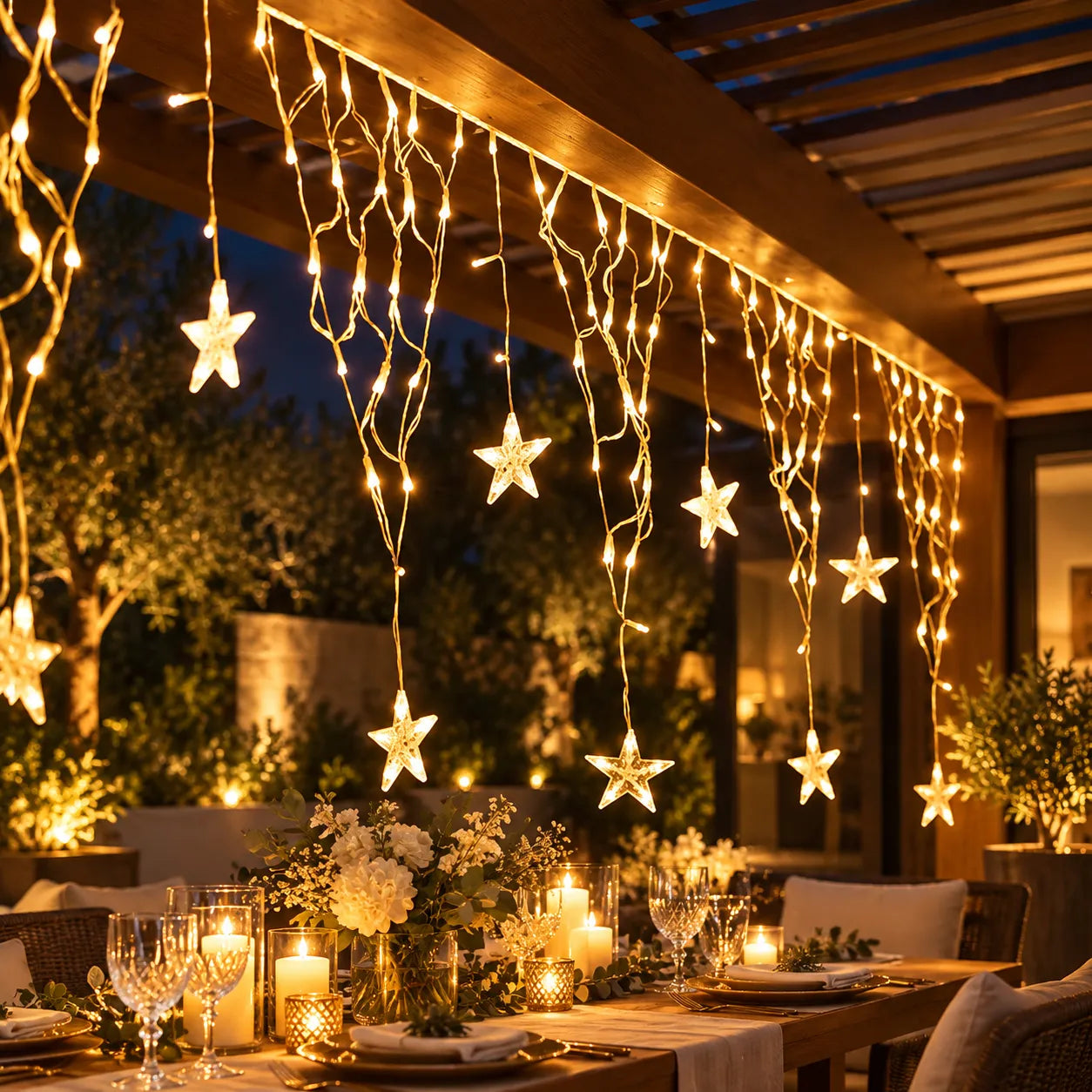 Guirlande Décorative Filet Blanc Chaud luxe