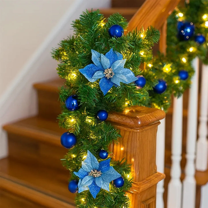 Guirlande Décorative à Fleurs Bleues