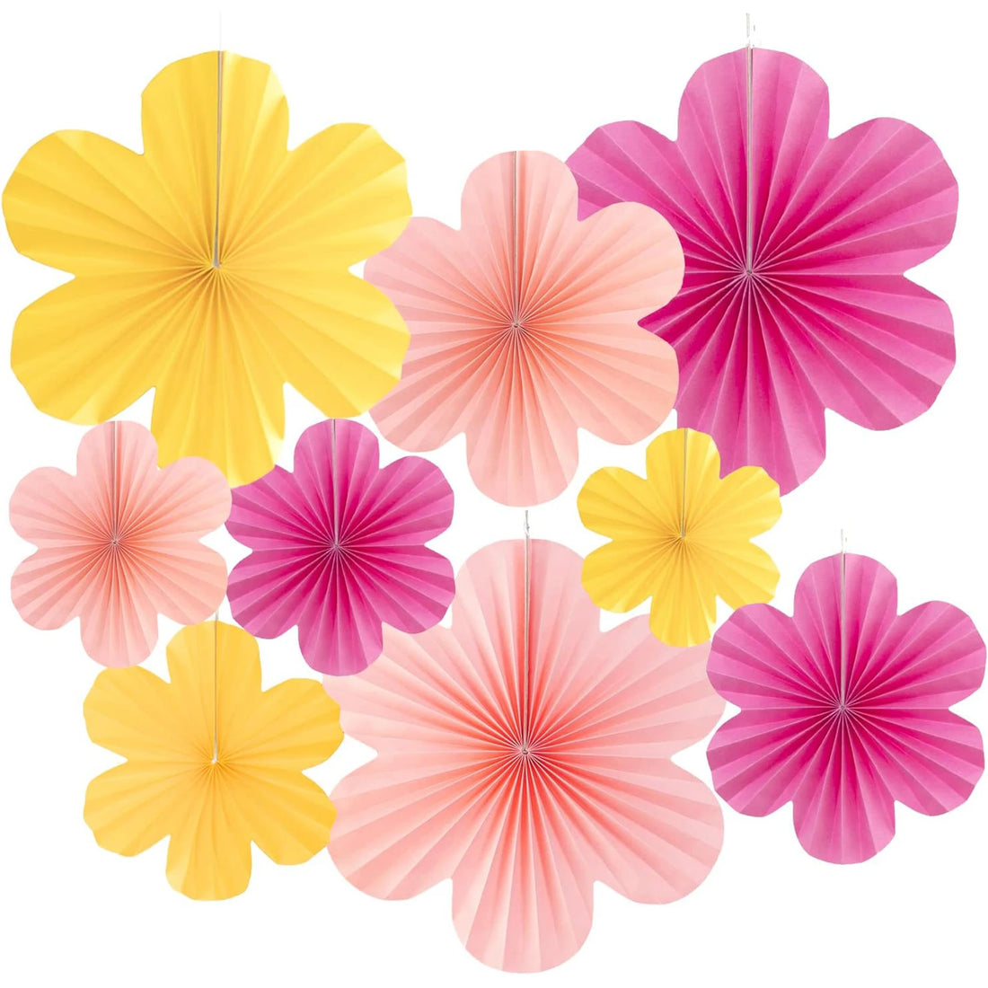 Guirlande De Fleurs en Papier Multicolore