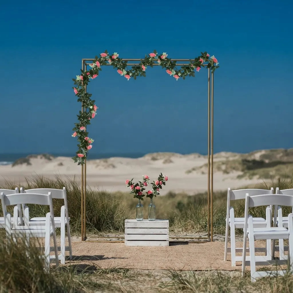 Guirlande De Roses Oranges Déco Arche Mariage Minimaliste