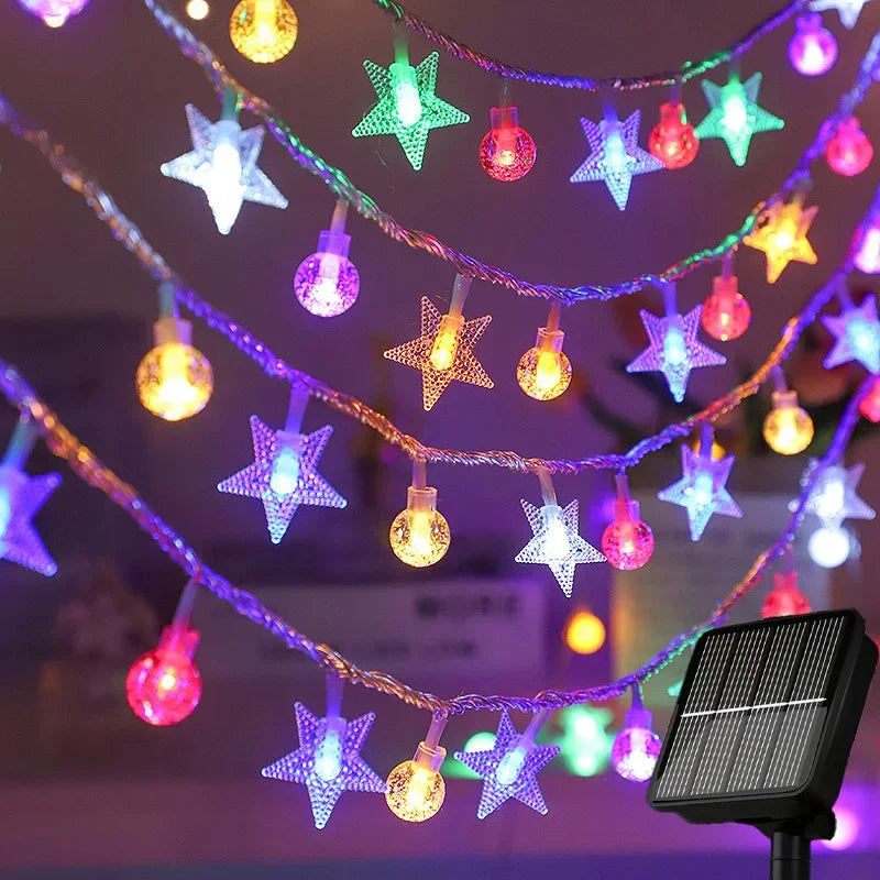 Guirlande Extérieure Noël Multicolore Étoiles