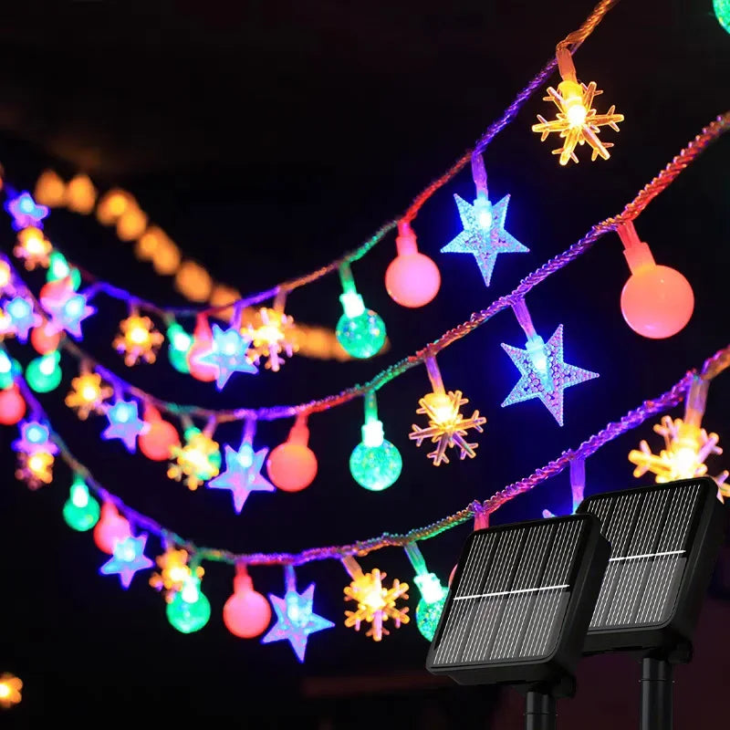 Guirlande Extérieure Noël Multicolore Étoiles stylé
