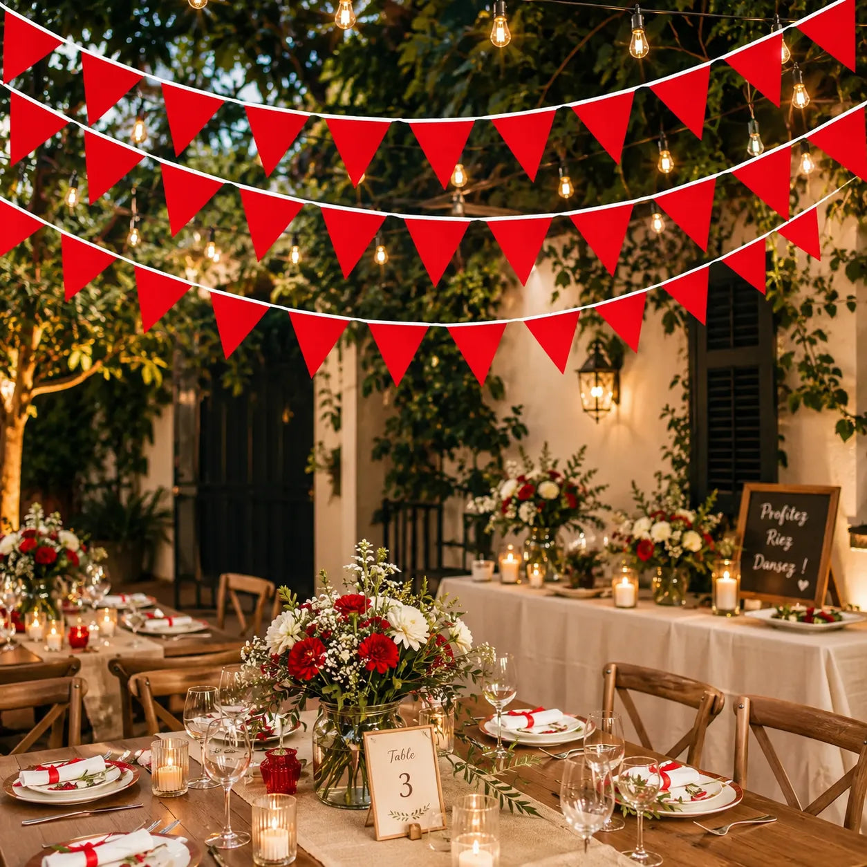 Guirlande Festive Rouge romantique