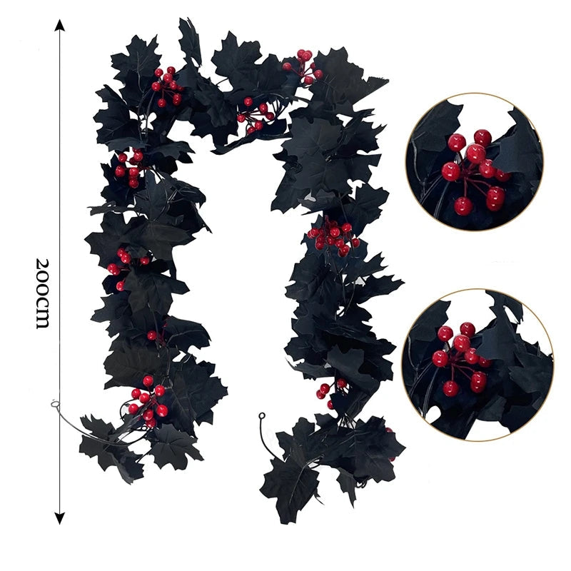 Guirlande Feuilles d’Erables Noires chic