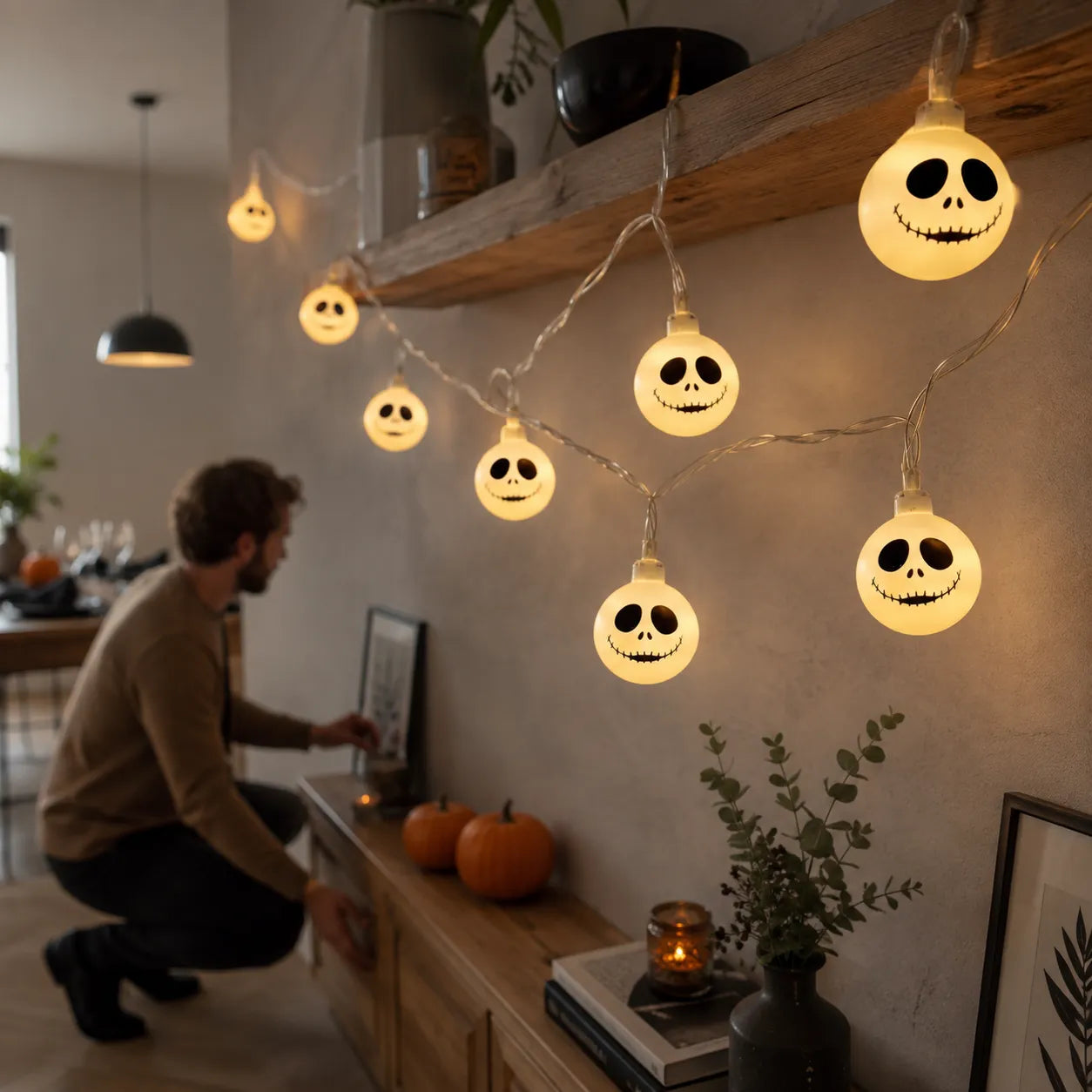 Guirlande Halloween Boules Fantôme cool