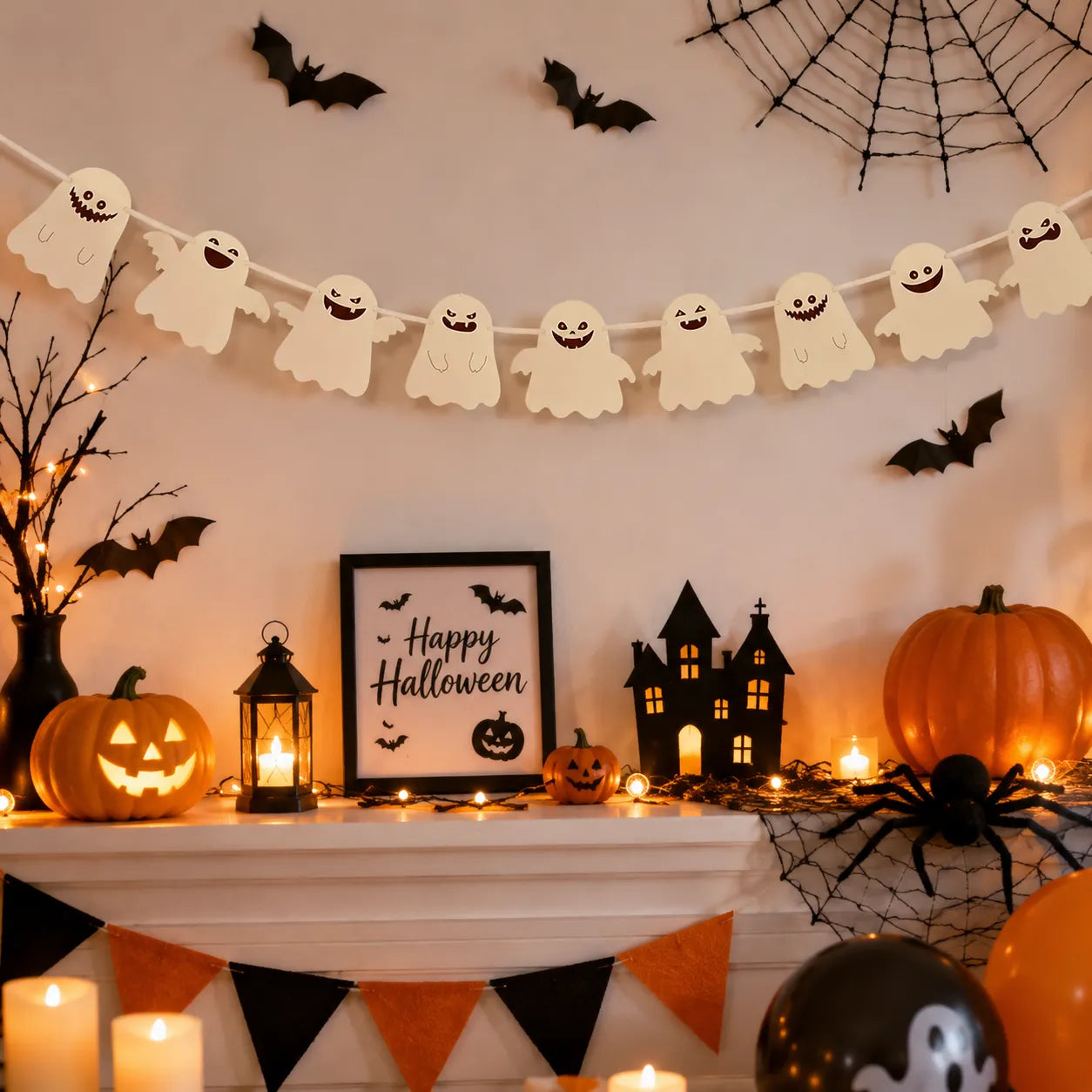 Guirlande Halloween Fantômes Blancs original